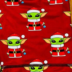 United Lifters RARE Christmas Grogu Festive Red Athletic Shorts Yoda Star Wars